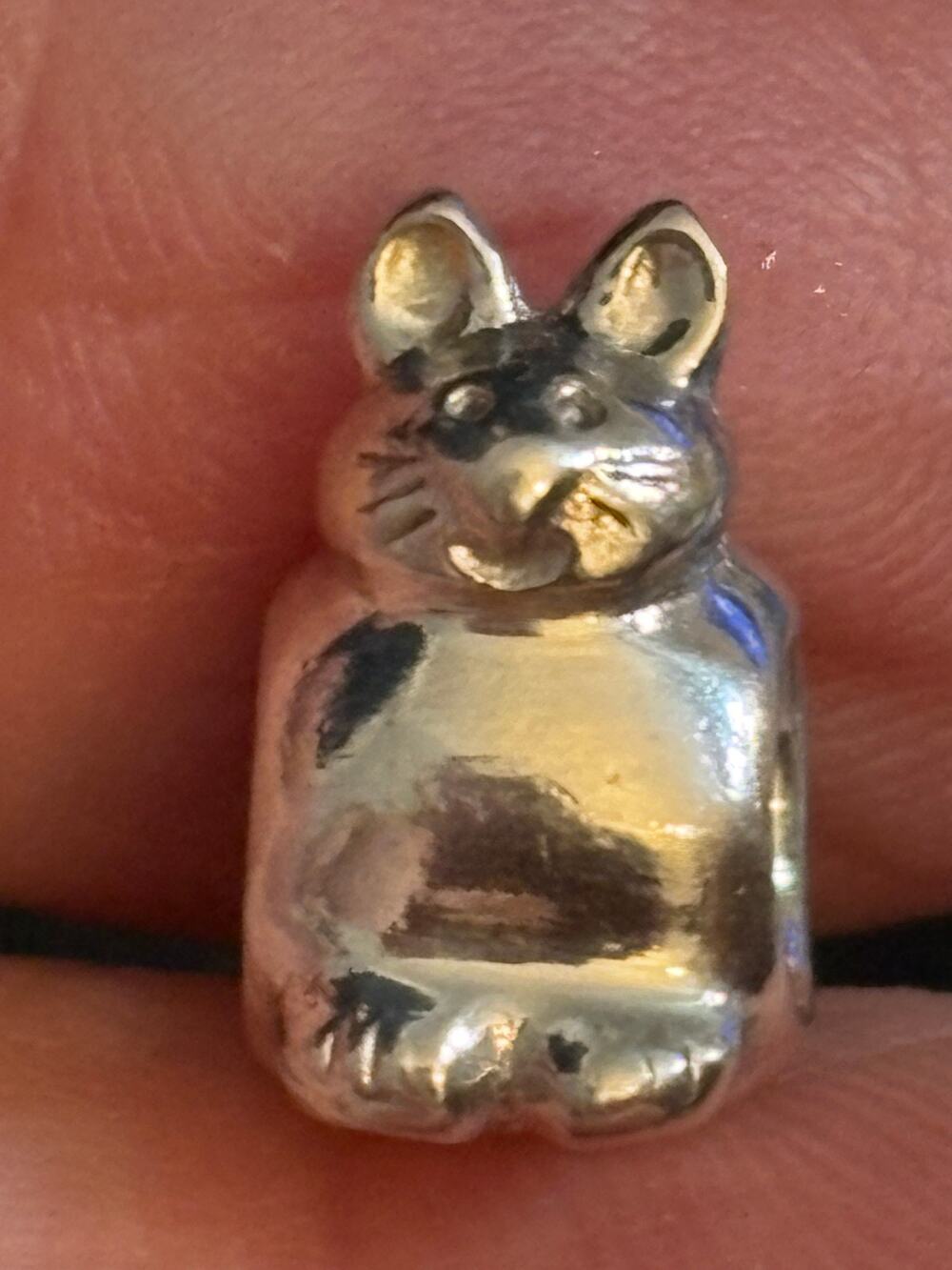 Pandora S925 Cat Charm Sterling Silver Animal Bead